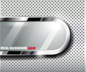 Set of Metal elements vector background art 03