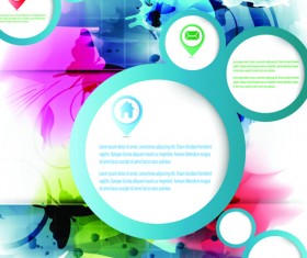 Range Circle for text Template vector background 01