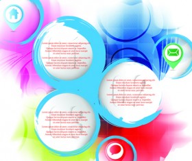 Range Circle for text Template vector background 02