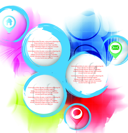 Range Circle for text Template vector background 02