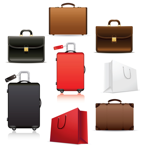 Set of Travel bags Illustration vector 04