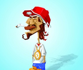 Set of funny guy vector 01