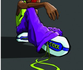 Set of funny guy vector 03