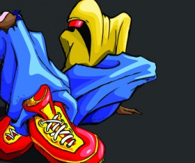 Set of funny guy vector 04