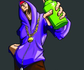 Set of funny guy vector 05