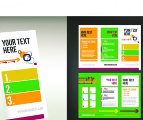 Set of Tri fold business brochure cover vector 06