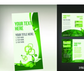 Set of Tri fold business brochure cover vector 09