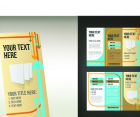 Set of Tri fold business brochure cover vector 10