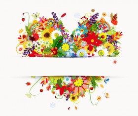 Set of Vector Colorful Butterflies background 05