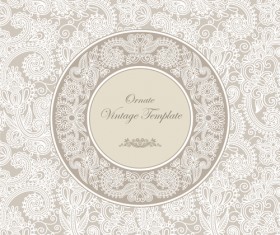 Elements of Vintage Style vector backgrounds 01