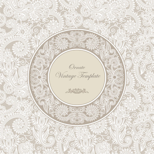 Elements of Vintage Style vector backgrounds 01