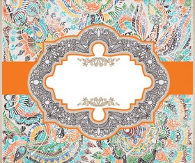 Elements of Vintage Style vector backgrounds 03