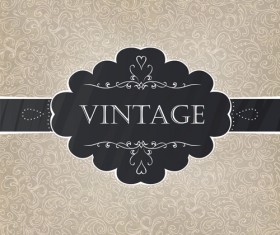 vintage Pattern elements background vector 04