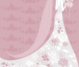 Set of Romantic Wedding vector background 03