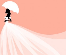 Set of Romantic Wedding vector background 04