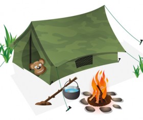 Set of active recreation elements vector 04