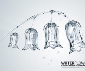 creative Water elements Bell Layered PSD