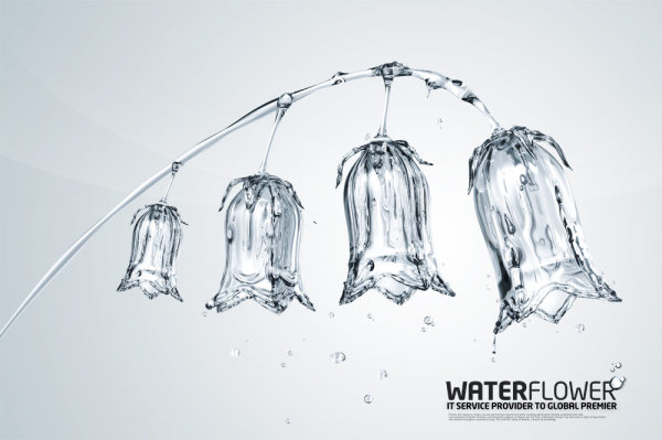 creative Water elements Bell Layered PSD