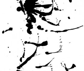 Elements of ink splatters vector background 04