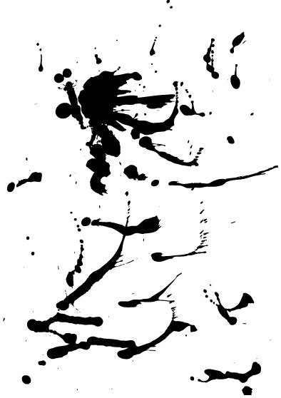 Elements of ink splatters vector background 04