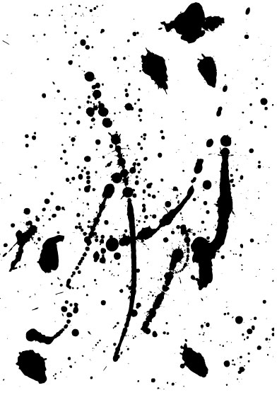 Elements of ink splatters vector background 06