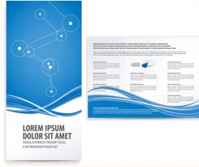 Set of Tri fold business brochure cover vector 04