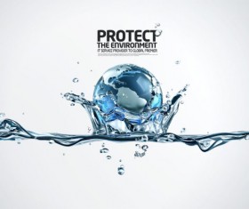 protect the environment design elements PSD template
