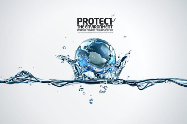 protect the environment design elements PSD template