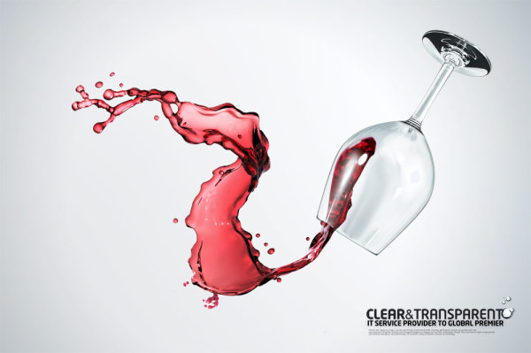 Red Wine and Glass Cup PSD set