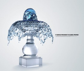 creative Water elements table lamp PSD