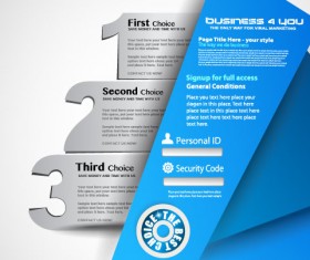 Set of Origami web design elements vector 04