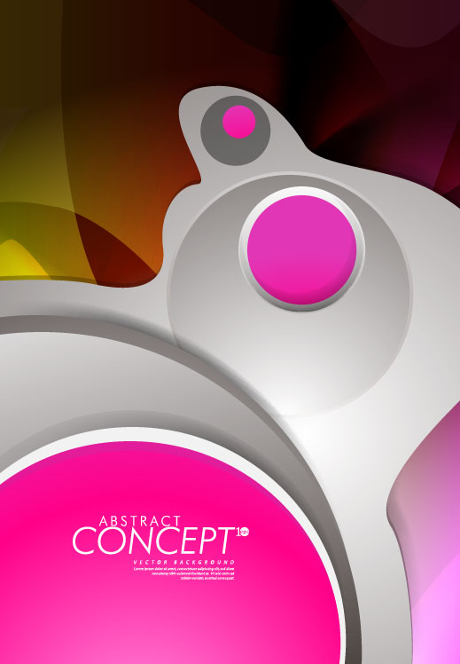 Abstract concept brochure cover background vector 03