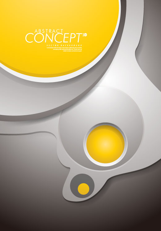 Abstract concept brochure cover background vector 05