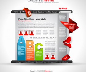 Set of Origami web design elements vector 01