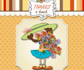 Elements of Cute little baby card vector 03