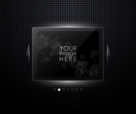 black glass frames vector background 04