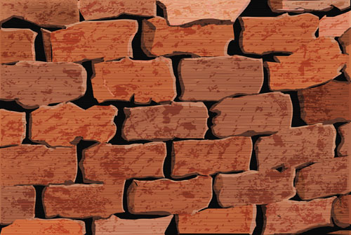 Elements of Brick wall background vector 03