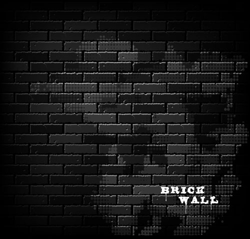 Elements of Brick wall background vector 04