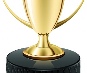 trophy cup and Medals vector set 04