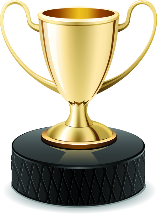 trophy cup and Medals vector set 04