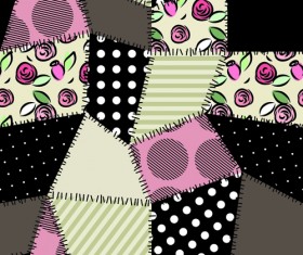 Set of Fabric patterns vector 01
