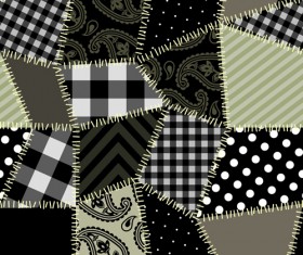 Set of Fabric patterns vector 02
