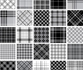 Set of Fabric patterns vector 03