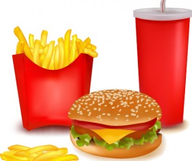 Delicious Fast Food vector set 01