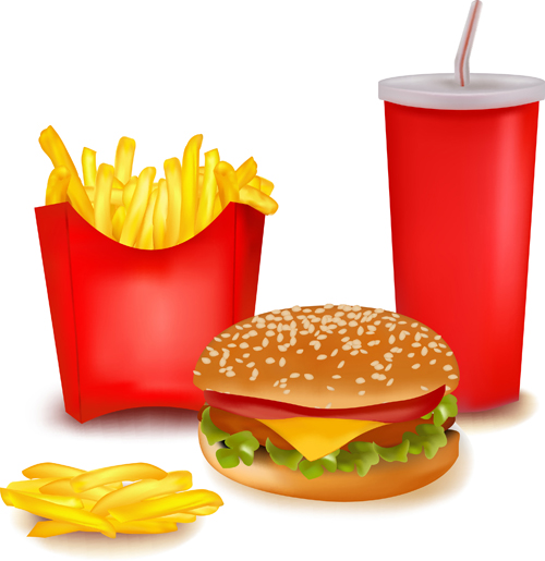 Delicious Fast Food vector set 01