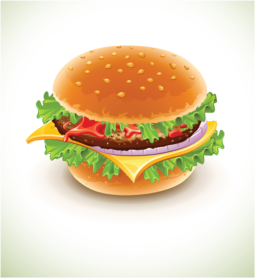 Delicious Fast Food vector set 03