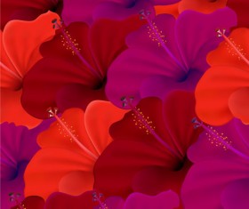 Set of with Flowers elements background vector 05