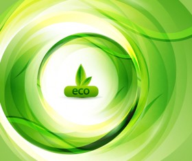 Green eco elements Background vector 04