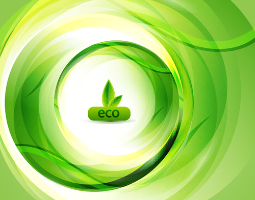 Green eco elements Background vector 04