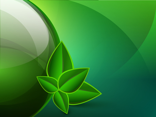 Green eco elements Background vector 05